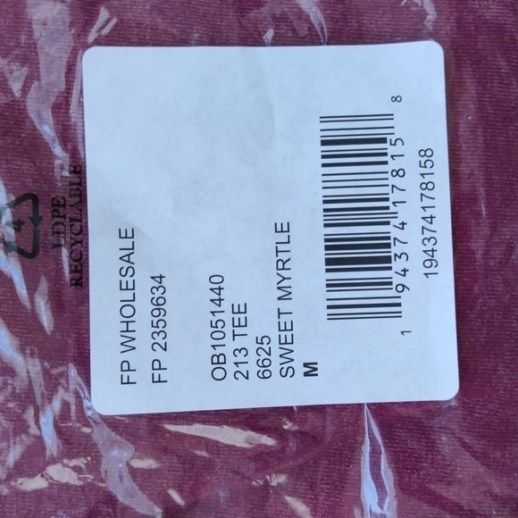 NEW $68 Free People 213 Tee Sweet Myrtle - Picture 7 of 10